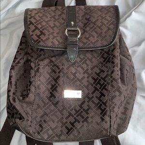 tommy hillfiger black mini backpack